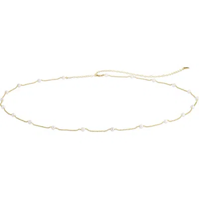 Set & Stones Bobbi Pearl Belly Chain In Green