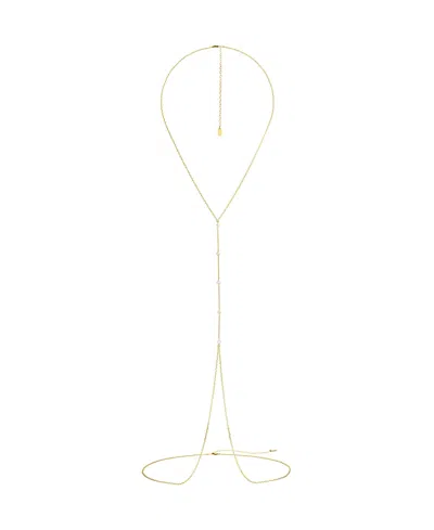 Set & Stones Bobbi Pearl Body Chain In Gold