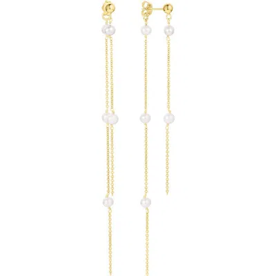 Set & Stones Bobbi Pearl Earrings In Gold