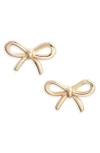 Set & Stones Bow Stud Earrings In Gold
