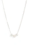 Set & Stones Caroline Genuine Freshwater Pearl Necklace In White