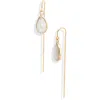 Set & Stones Carrie Baroque Pearl Ear Threader Earrings In Gold