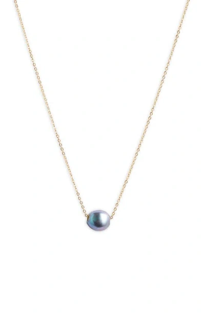 Set & Stones Charlize Freshwater Pearl Necklace In Gold / Peacock