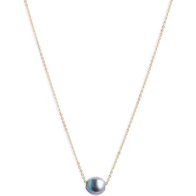 Set & Stones Charlize Freshwater Pearl Necklace In Gold/peacock