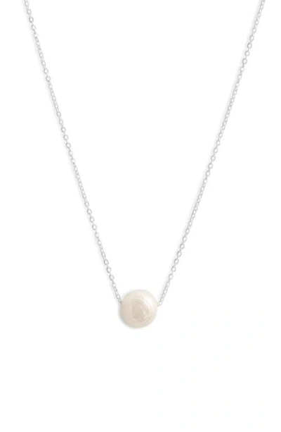 Set & Stones Charlize Freshwater Pearl Necklace In Silver