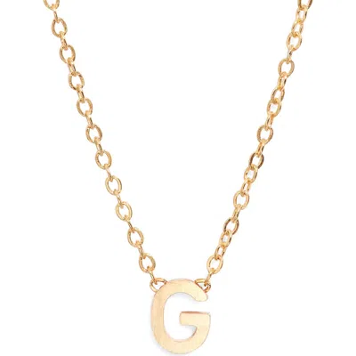 Set & Stones Cheyenne Initial Pendant Necklace In Gold