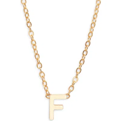 Set & Stones Cheyenne Initial Pendant Necklace In Gold/f