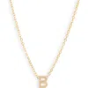 Set & Stones Cheyenne Initial Pendant Necklace In Gold/i