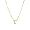 Set & Stones Cheyenne Initial Pendant Necklace In Gold/l