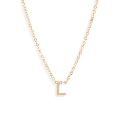 Set & Stones Cheyenne Initial Pendant Necklace In Gold/l
