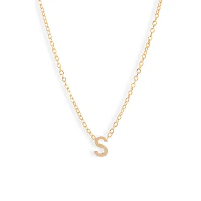 Set & Stones Cheyenne Initial Pendant Necklace In Gold/s