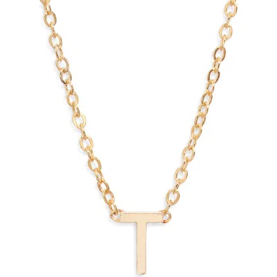 Set & Stones Cheyenne Initial Pendant Necklace In Gold/t
