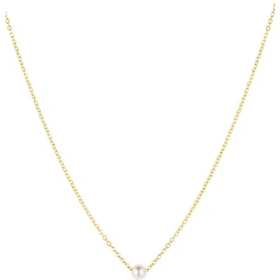 Set & Stones Claire Pearl Necklace In Gold