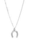 Set & Stones Colt Horseshoe Pendant Necklace In Silver