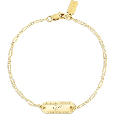 Set & Stones Cora Initial Bracelet In Gold
