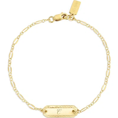 Set & Stones Cora Initial Bracelet In Gold