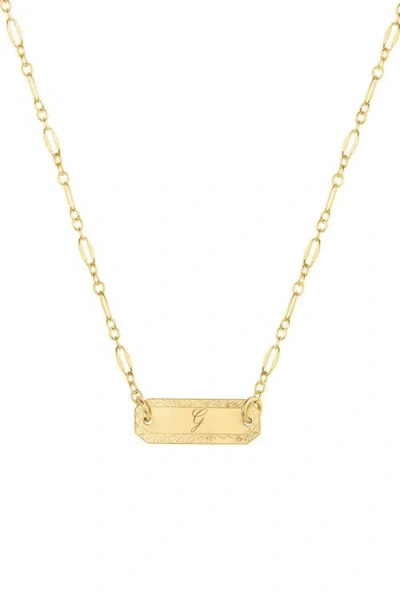 Set & Stones Cora Initial Necklace In Gold