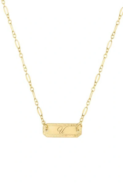 Set & Stones Cora Initial Necklace In Gold