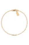 Set & Stones Cubic Zirconia Birthstone Pendant Bracelet In April