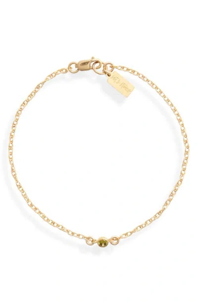 Set & Stones Cubic Zirconia Birthstone Pendant Bracelet In August
