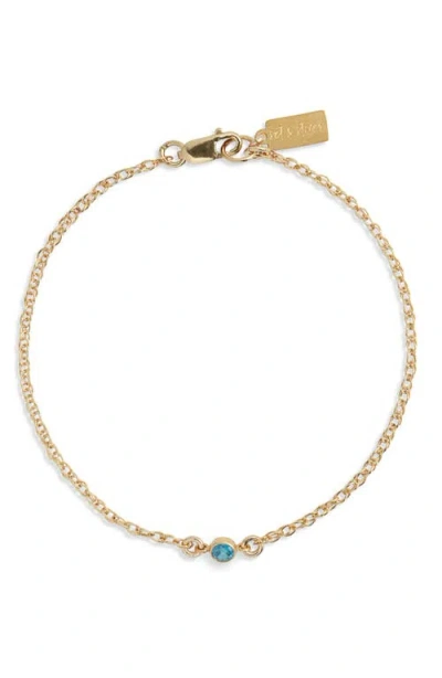 Set & Stones Cubic Zirconia Birthstone Pendant Bracelet In December