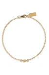 Set & Stones Cubic Zirconia Birthstone Pendant Bracelet In Gold