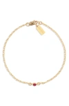 Set & Stones Cubic Zirconia Birthstone Pendant Bracelet In Gold