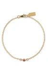 Set & Stones Cubic Zirconia Birthstone Pendant Bracelet In July