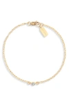 Set & Stones Cubic Zirconia Birthstone Pendant Bracelet In March