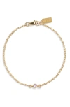 Set & Stones Cubic Zirconia Birthstone Pendant Bracelet In October