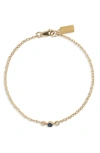 Set & Stones Cubic Zirconia Birthstone Pendant Bracelet In Gold