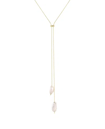 Set & Stones Elliatt Pearl Lariat Necklace In Gold