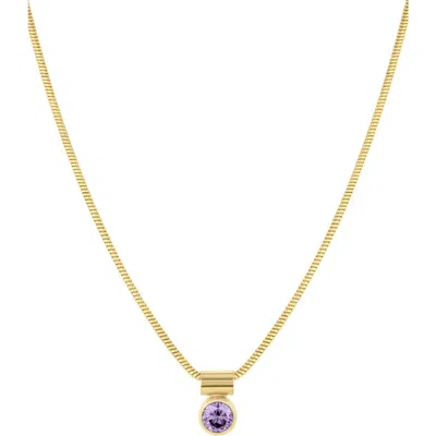 Set & Stones Ellie Birthstone Necklace In Gold