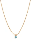 Set & Stones Ellie Birthstone Pendant Necklace In Gold/december