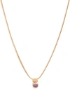 Set & Stones Ellie Birthstone Pendant Necklace In Gold/february