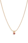 Set & Stones Ellie Birthstone Pendant Necklace In Gold/january