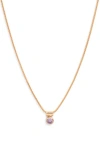 Set & Stones Ellie Birthstone Pendant Necklace In Gold/june