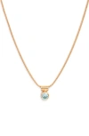Set & Stones Ellie Birthstone Pendant Necklace In Gold/march