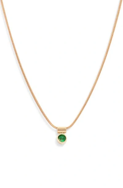Set & Stones Ellie Birthstone Pendant Necklace In Gold/may