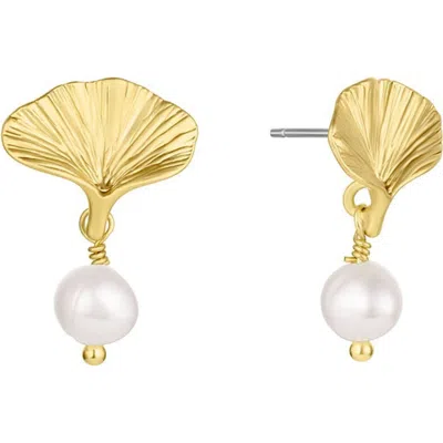 Set & Stones Ellis Pearl Earrings In Gold