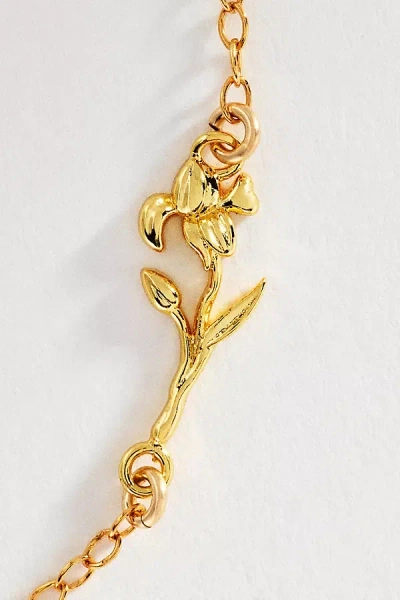Set & Stones Elsie Birth Flower Bracelet In Gold