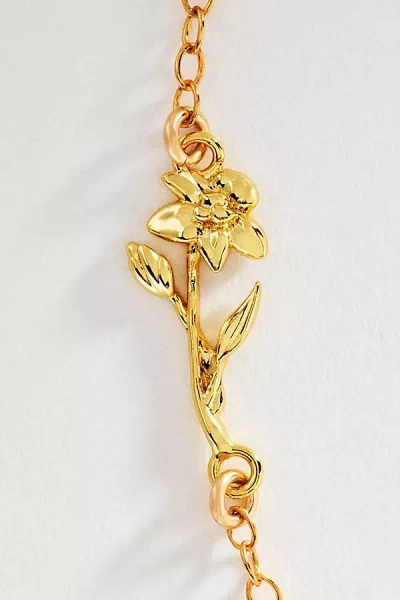 Set & Stones Elsie Birth Flower Bracelet In Gold
