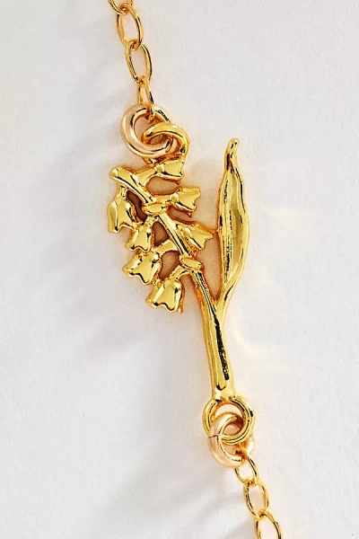Set & Stones Elsie Birth Flower Bracelet In Gold