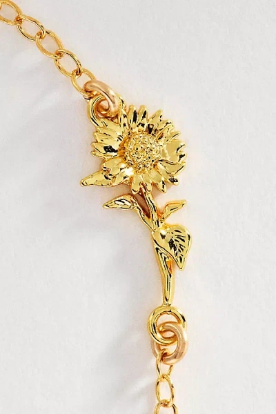 Set & Stones Elsie Birth Flower Bracelet In Gold