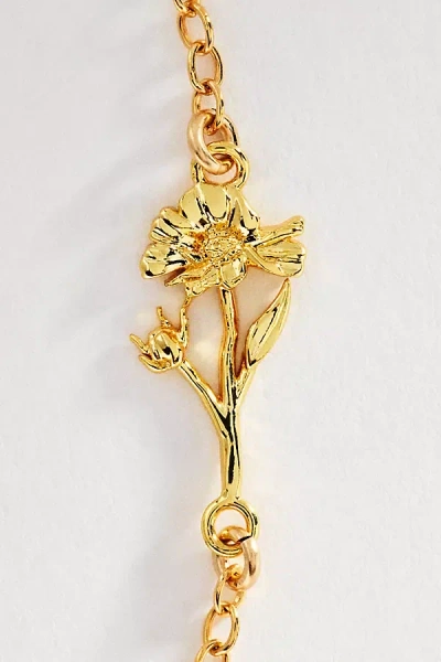 Set & Stones Elsie Birth Flower Bracelet In Gold