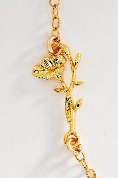 Set & Stones Elsie Birth Flower Bracelet In Gold