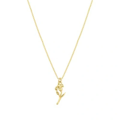Set & Stones Elsie Birth Flower Necklace In Yellow