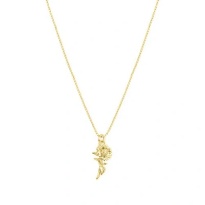 Set & Stones Elsie Birth Flower Necklace In Purple