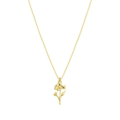 Set & Stones Elsie Birth Flower Necklace In Gold