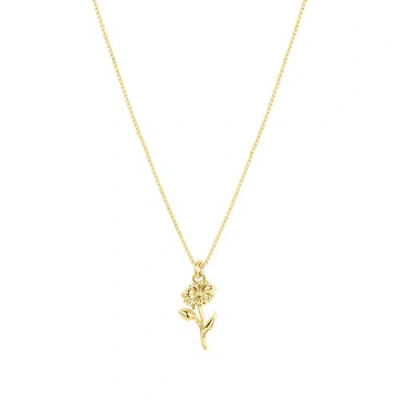 Set & Stones Elsie Birth Flower Necklace In Gold